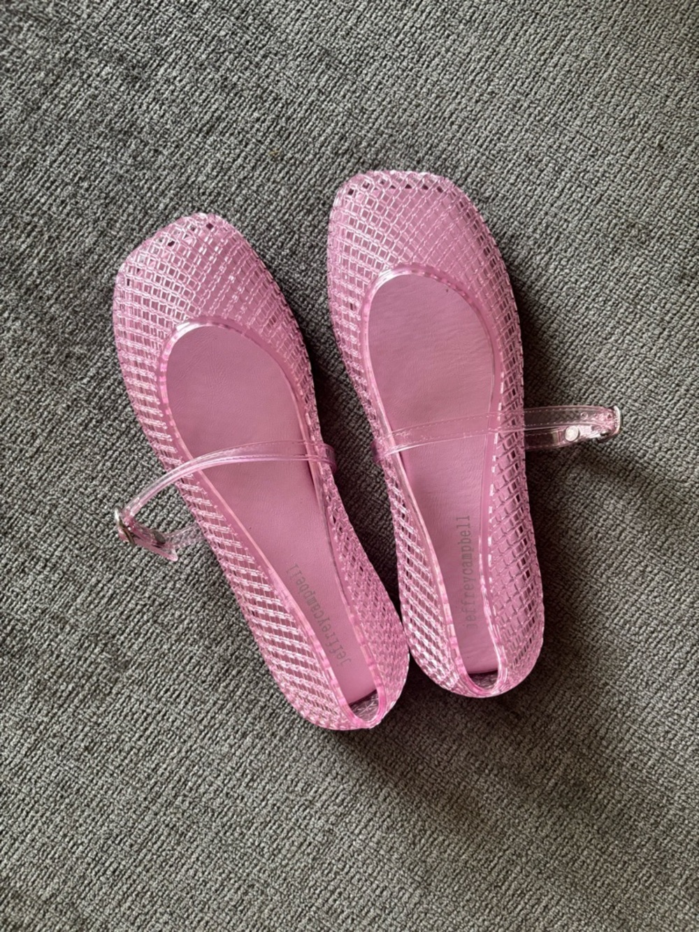 Jeffery Campbell Pink Women’s Jelly Mary Jane Flats